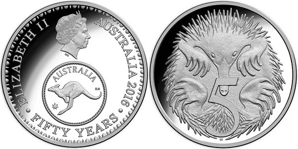 2016 Australia 5 Cents (50 Years Decimal Currency)